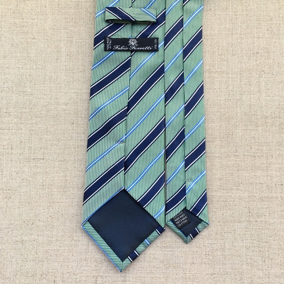 Fabio Ferretti Multicolour Striped Silk Tie - Picture 4 of 5